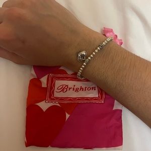 BRIGHTON Silver Heart Charm Bracelet
